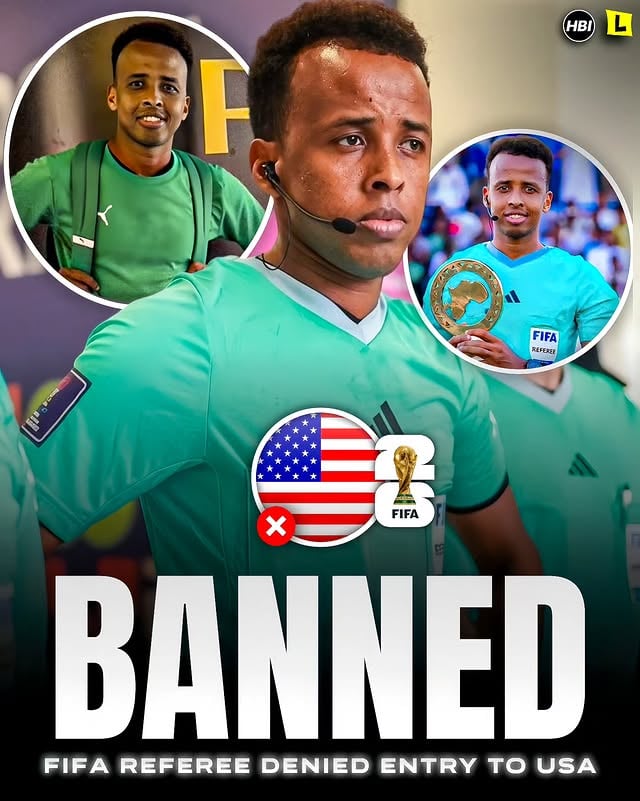 WASIT FIFA DITOLAK MASUK KE USA 🇺🇲❌

Ditunjuk oleh FIFA untuk menjadi wasit selama Piala Dunia 2026, wasit Somalia Omar Artan ditolak masuk ke wilayah AS.

Karena kesulitannya dalam mendapatkan visa, dia mendapatkan dukungan dari kedutaan Somalia di Nairobi, yang memungkinkannya mendapatkan paspor diplomatik. 

Namun, itu tidak cukup untuk pihak berwenang Amerika, yang segera mengirimkannya kembali.

Padahal Omar Artan pernah terpilih sebagai Wasit Afrika Terbaik pada 2025, dan namun tidak akan bisa menjadi wasit di Piala Dunia musim panas ini.

Hingga saat ini pihak FIFA belum memberikan konfirmasi terkait kejadian ini, dan masih memilih untuk bungkam juga menutup mata 😡

Kontroversi terus berlanjut di Piala Dunia 2026🇺🇲🔥