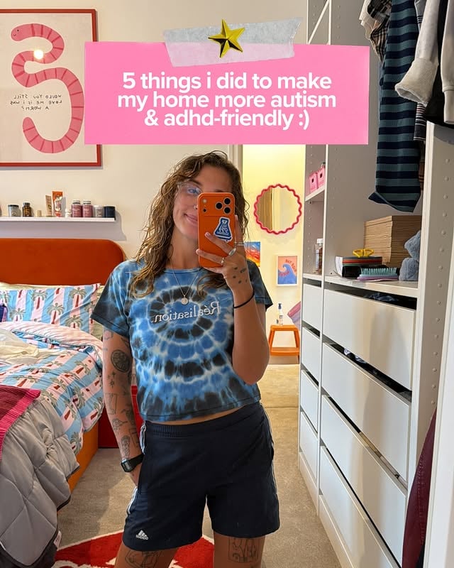 slowly but surely making @thedopamineden a home hehehe so here are 5 (more!) things i did to make my home more autism and adhd friendly :)

the lil spinner was very kindly sent to me by @craftlyltd - if you comment SPINNER i’ll send you the details :)

-

#adhd #adhdhacks #adhdhome #neurodivergent