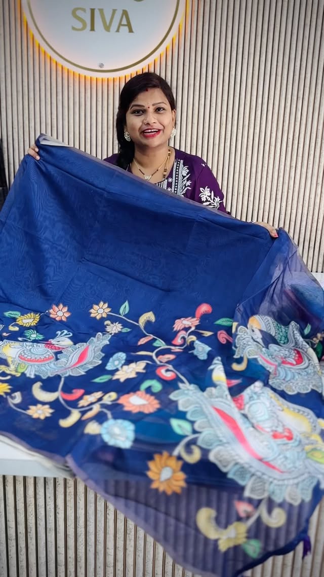 Kalamkari Chanderi Lenin Price-499/-9380447251Kalamkari499Sareesbysiva.com by @sarees_by_siva