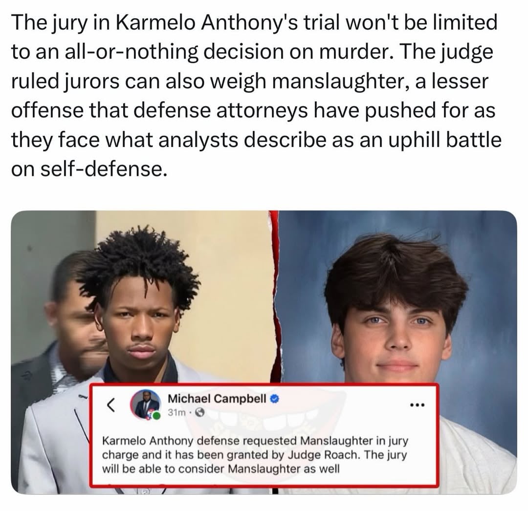 Karmelo Anthony can either be acquitted, convicted of manslaughter, or convicted of murder
