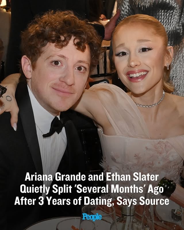 Ariana Grande and Ethan Slater have called it quits.

A source tells PEOPLE that the Wicked costars have ended their relationship after nearly three years of dating. Tap the link in bio for the full story. 

📷: Michael Buckner/Variety via Getty